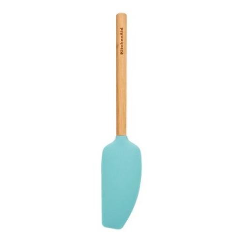 3 Pack...KitchenAid Bamboo Handle Mixer Spatula Aqua Sky