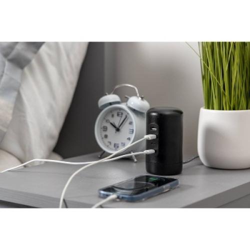 GE 2 USB-A 2 USB-C 2 Outlet Desktop Charging Station 5' Cord Black