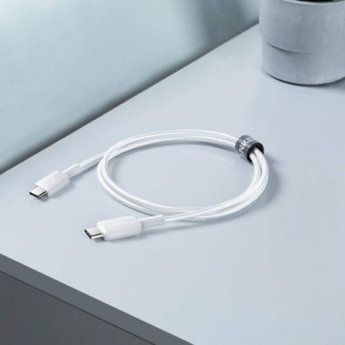 Anker 3' 60W Braided USB-C to USB-C Max Fast Charging Cable - White