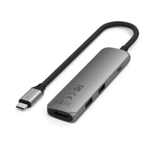 Satechi 4-IN-1 USB-C Slim Multiport with 4K - Space Gray