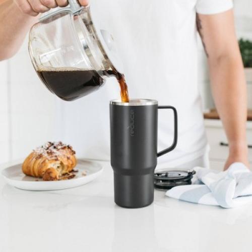 Reduce 24oz Hot1 Vacuum Insulated Stainless Steel Travel Mug with Steam Release Lid Black