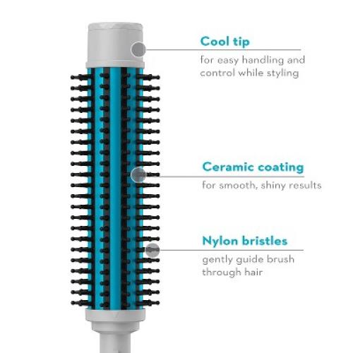 Conair Style Chemistry Round Heating Curling Brush Attachment For Use With Style Chemistry Starter Kit Power Handle - Turquoise Blue - 1