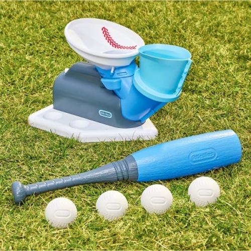 Little Tikes 2-in-1 Pop and Pitch Trainer Toy Baseball Set - 6pc
