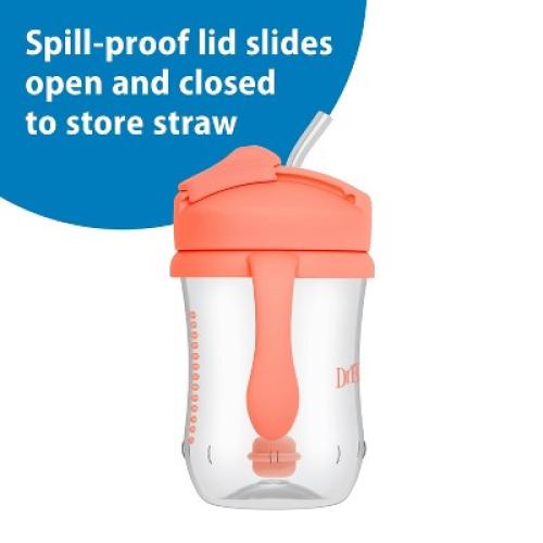Dr. Brown's Milestones 9 fl oz Baby's First Straw Cup - Coral