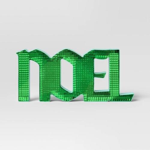 Mirrored 'Noel' Christmas Tabletop Decorative Word - Wondershop™ Green (Set of 3)