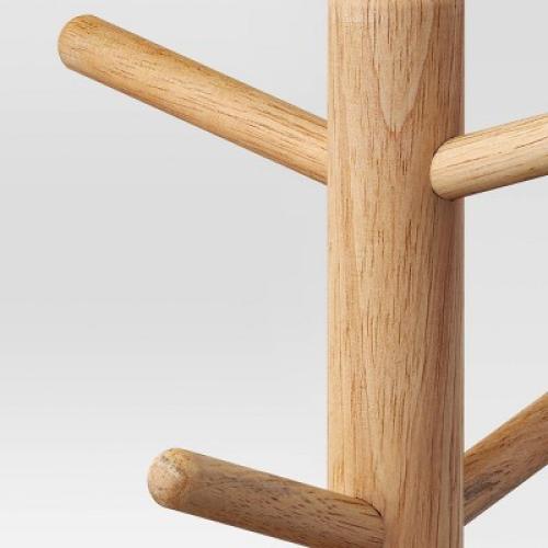 Wood Tree Mug Rack Brown - Threshold™: Freestanding Kitchen Organizer, 15 Height, Spot Clean, 1.212 lbs
