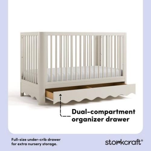 Storkcraft Casablanca Convertible Crib with Drawer - Frosted Oat