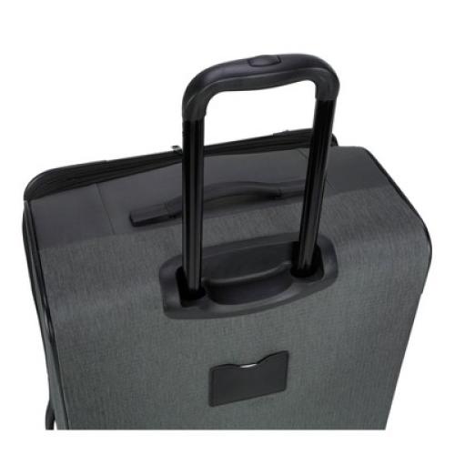 Skyline Softside Large Checked Spinner Suitcase - Gray Heather