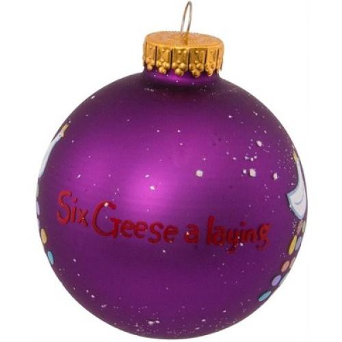 Kurt Adler Glass Ball Christmas Tree Ornament Set, 12 Days of Christmas, 2.5 (12-Count)