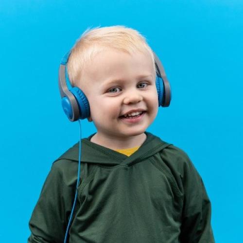JLab JBuddies Folding Gen 2 Kids Headphones - Blue/Gray