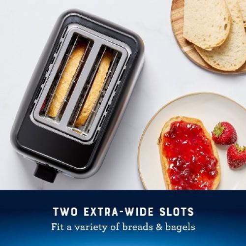 Oster 2-Slice Toaster With Extra-Wide Slots Black: 800W, Bagel & Toast Capabilities, 1-Year Warranty, Spot Clean