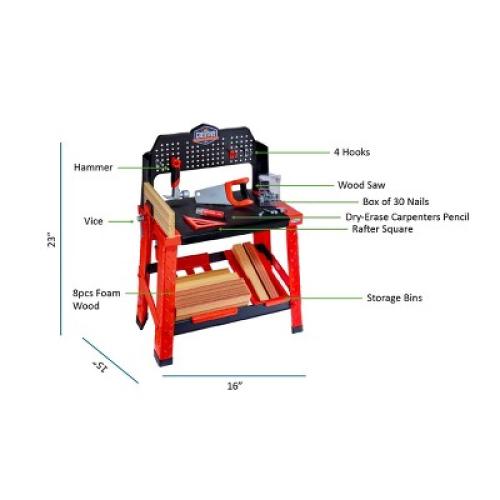Little Tikes Creative Construction Workbench with 15  Accessories: Toy Tools for Creativity Realistic Functions