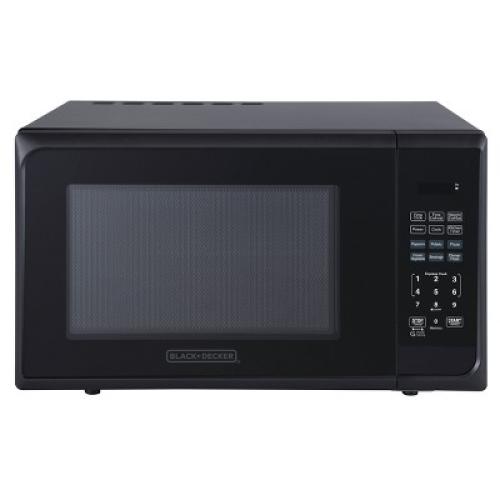 BLACK DECKER 1.1 cu ft 1000W Microwave Oven - Stainless Steel Black