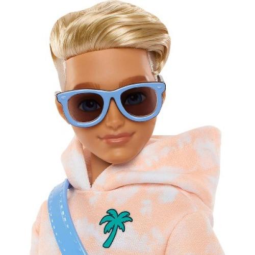 Barbie Dream Besties Ken 11 Fashion Doll with 9 Summer and Skateboard Themed Accessories