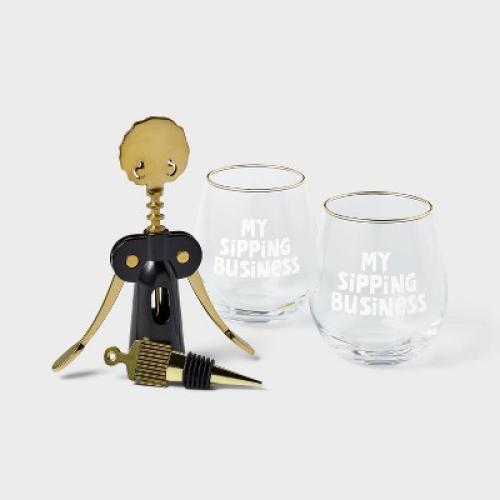 Wine Business Gift Set - Tabitha Brown for Target Missing one cup