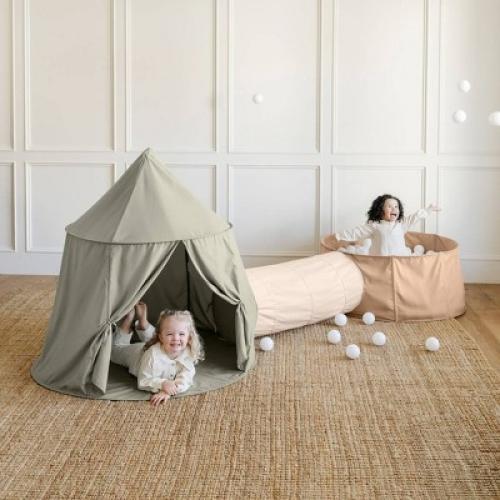 Rollic by Gathre Playroom Bundle Tent Tunnel and Ball Pit - Cream