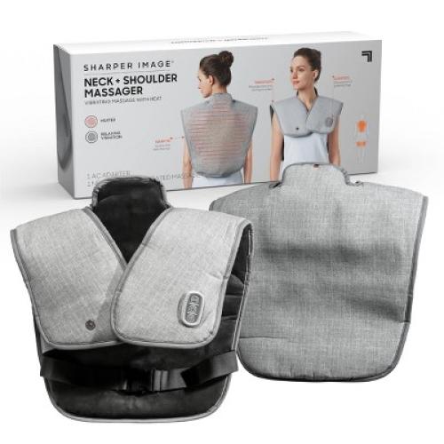 Sharper Image Heated Neck And Shoulder Massager Wrap