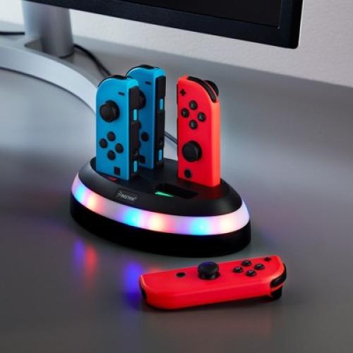 Insten 4-in-1 Charger for Nintendo Switch & OLED Model Joycon Controller, Joy Con Docking Station RGB Charging Dock Accessories