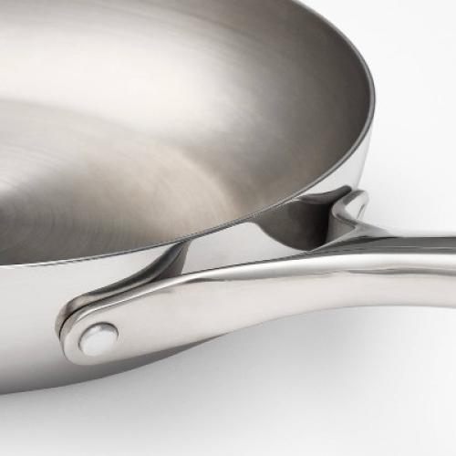 10 Uncoated Stainless Steel Frying Pan - Figmint™