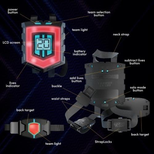 Squad Hero Rechargeable Laser Tag Toy Gift - 4 Blasters & Vests - Ages 8 , Birthday Gifts for Boys