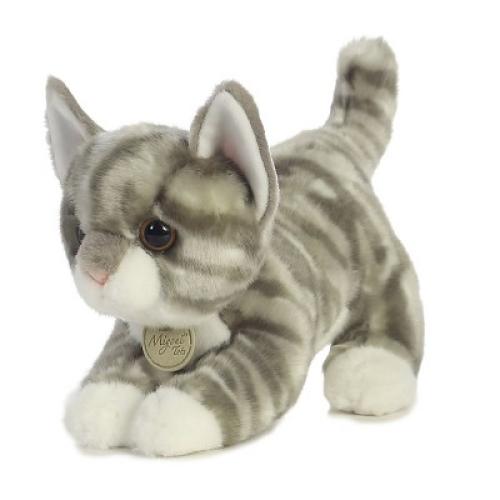 Aurora Miyoni Tots 9 Grey Tabby Kitten Grey Stuffed Animal