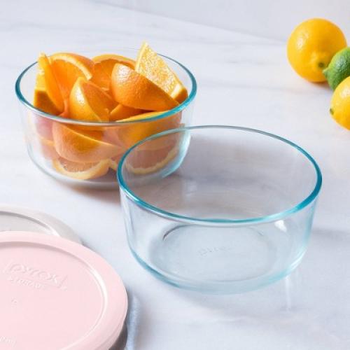 Pyrex® Simply Store® 6-pc 4-cup Round Glass Storage Set with Assorted Color Lids: Small Glass Containers, Dishwasher-Safe MISSING PIECES/ACCESSORIES