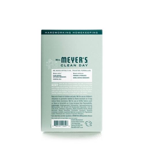 Mrs. Meyer's Clean Day Dryer Sheets - Birchwood - 80ct