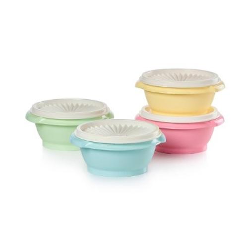 Tupperware 30pc Heritage Get it All Food Storage Container Set Vintage Pastel: Stackable, Dishwasher-Safe MAY HAVE MISSING PIECES