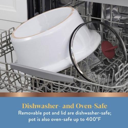 Crock-Pot 6qt Cook & Carry Programmable Slow Cooker Ceramic Lambrusco Red: 3 Settings, Dishwasher-Safe Parts, 210W