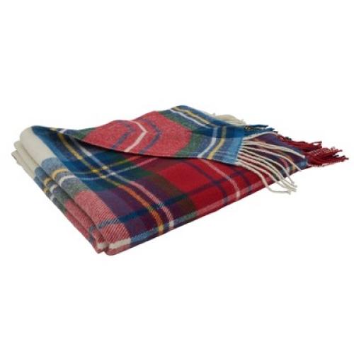 50x60 Casual Plaid Design Throw Blanket - Saro Lifestyle: Acrylic, Knitted, Lightweight Fabric, Machine Washable