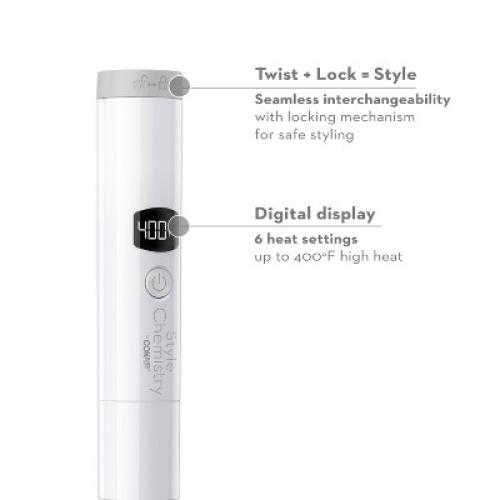 Conair Style Chemistry Triple Barrel Hair Waver Attachment For Use With Style Chemistry Starter Kit Power Handle - 1