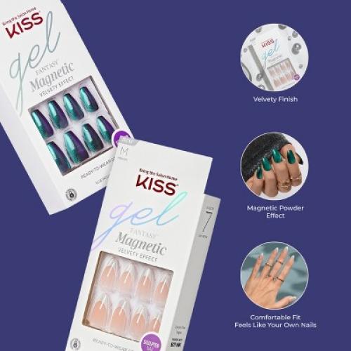 KISS Products Gel Fantasy Magnetic Fake Nails - Chameleon - 31ct