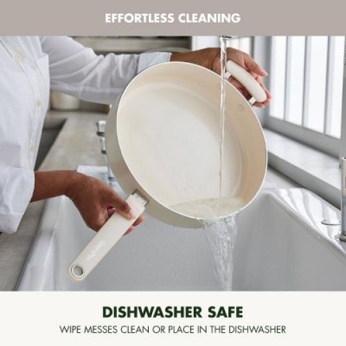 GreenPan Rio Advanced 5qt Ceramic Nonstick Saute Pan with Lid Cream