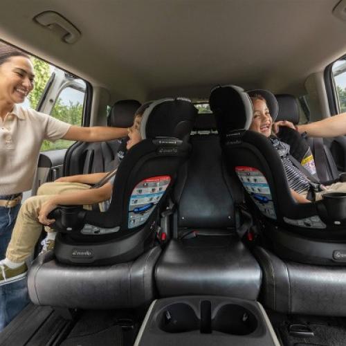 Evenflo Revolve 360 Slim 2-in-1 Rotational Convertible Car Seat - Canton Black