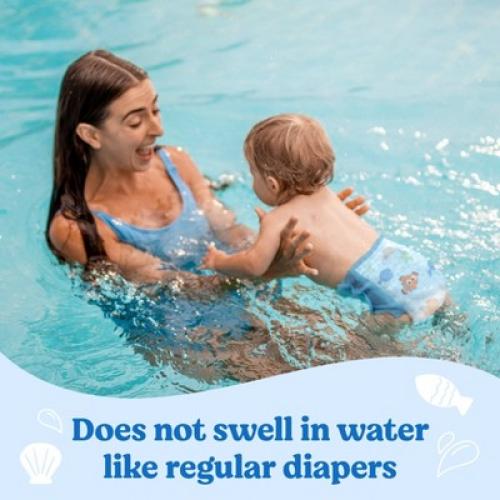 Size 4 - M - 18ct Huggies Little Swimmers Baby Swim Disposable Diapers