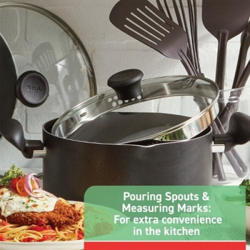 T-fal   Simply Cook Nonstick Cookware Set Black