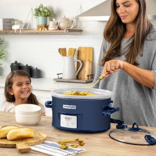 Crock-Pot 7qt One Touch Cook and Carry Slow Cooker - Blue
