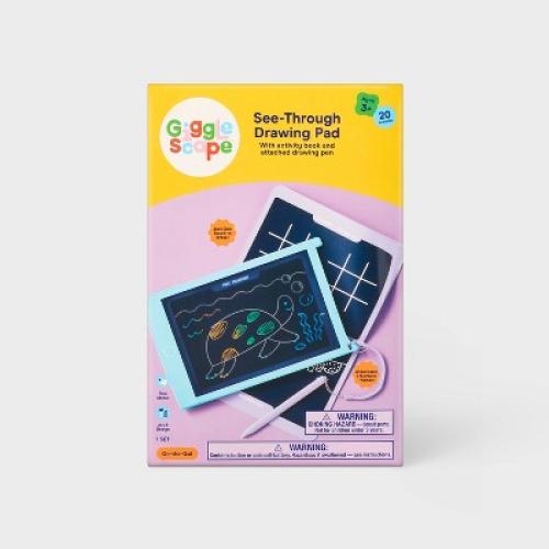 See Through Drawing Pad - Mint - Gigglescape&ABS Material, Enhances Fine Motor Skills, Doodle Mats & Boards