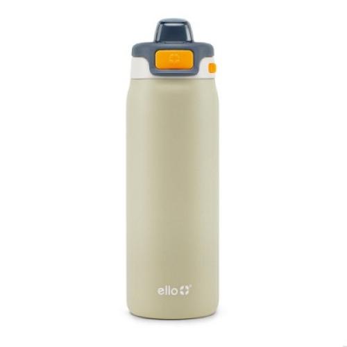 Ello Pop Fill 18oz Stainless Steel Water Bottle Tan
