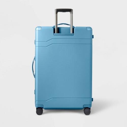 Signature Hardside Trunk Large Checked Spinner Suitcase Blue - Open Story™( The combination is locked)