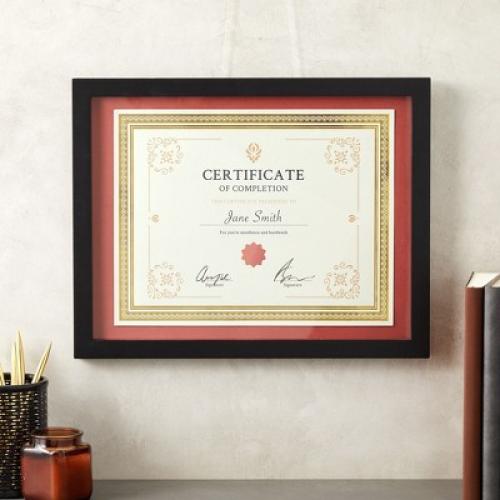 Juvale 50 Sheets Gold Foil Award Certificate Paper 8.5 x 11 for Printing - Blank Cardstock for Graduation Diploma (Ivory)