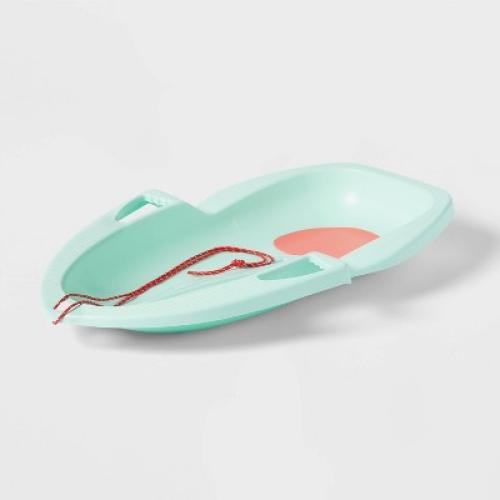 39 Plastic Sled with Rope and Pad Aqua - Sun Squad™