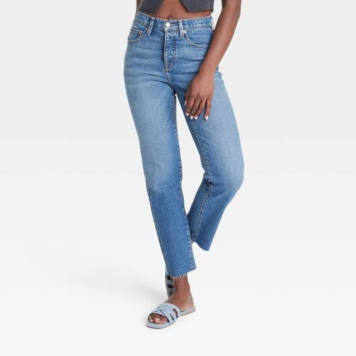 Size 10 Women's Mid-Rise 80's Slim Fit Jeans - Universal Thread Blue