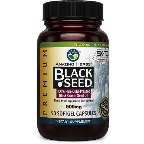 Amazing Herbs Black Seed 500mg Softgels, 90 Ct