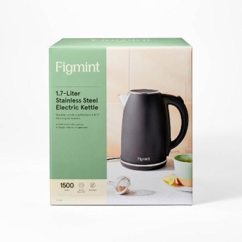 1.7 L Electric Kettle with Thin Chrome Trim Band - Painted Stainless Steel - Figmint™