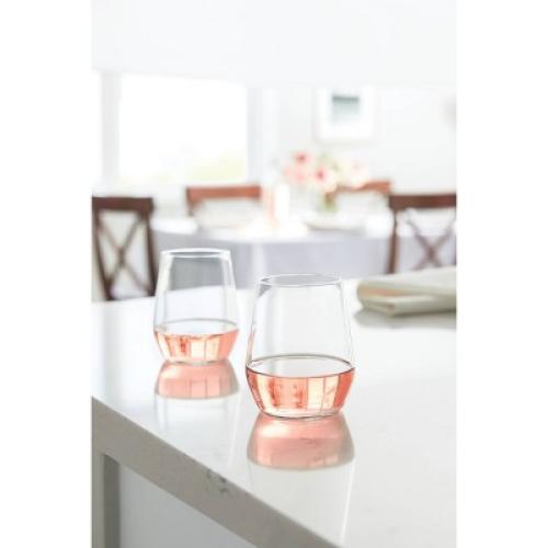 12oz 4pk Glass Atherton Stemless Wine Glasses - Threshold™: Traditional, Dishwasher-Safe, BPA & Lead-Free Drinkware MISSING TWO