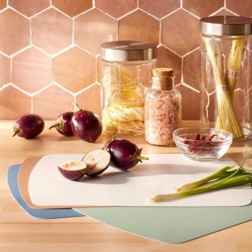 4pc 14x11 Nonslip Cutting Mat Set - Figmint™: Multicolor Silicone Cutting Board Set, Hand Wash