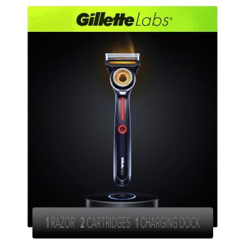 Gillette Labs Heated Razor with 2 Razor Blade Refills & Charging Dock Starter Kit - 4ct