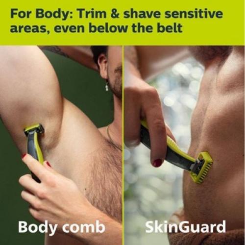 Philips Norelco OneBlade 360 Face & Body Rechargeable Men's Electric Shaver and Trimmer - QP2834/70