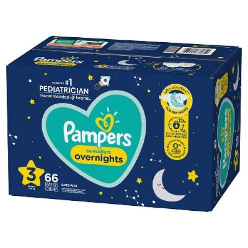 Pampers Swaddlers Overnight 66  Diapers - size 3